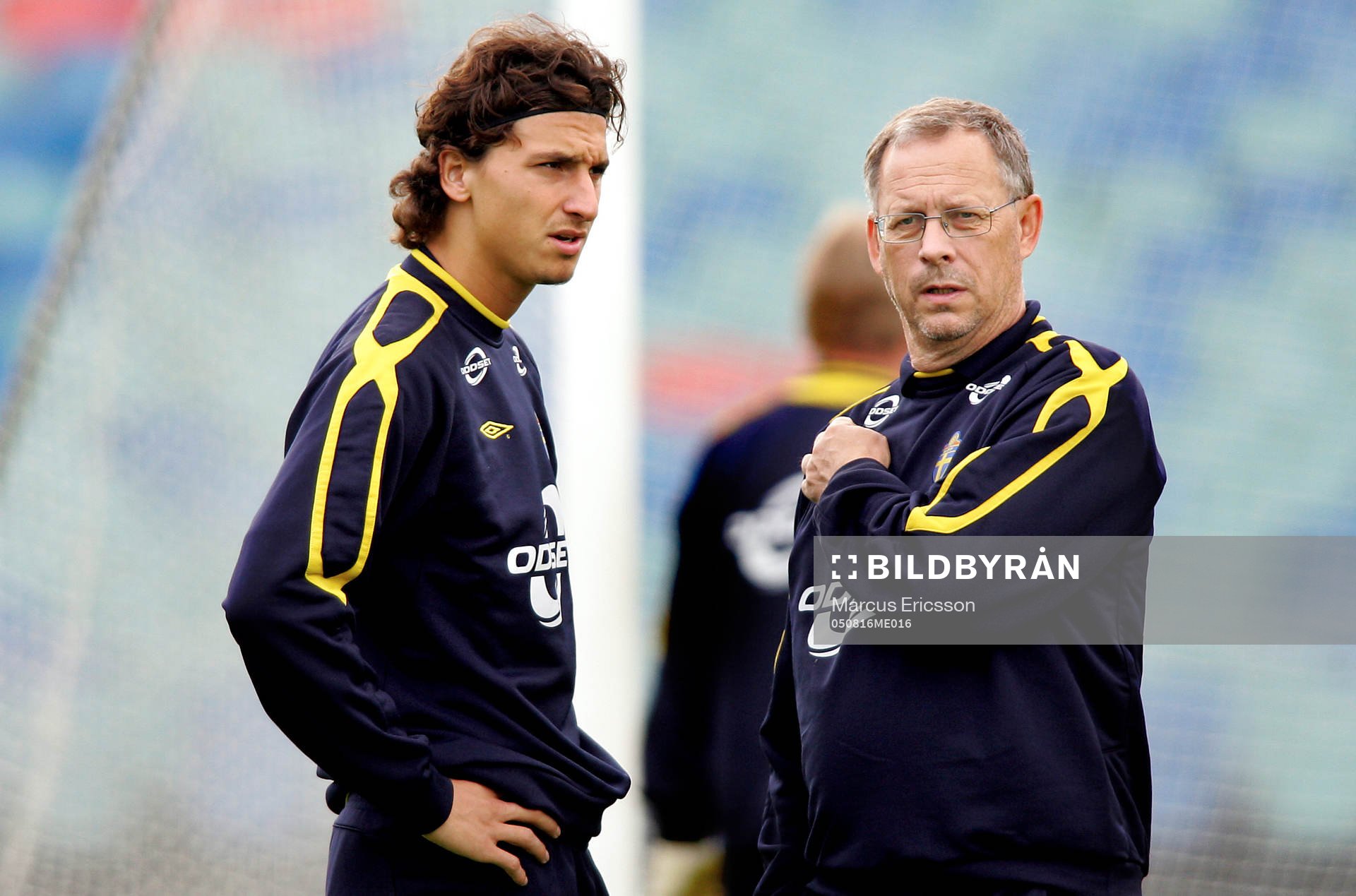 Zlatan Ibrahimovic och Lars Lagerbäck, förbundskapten