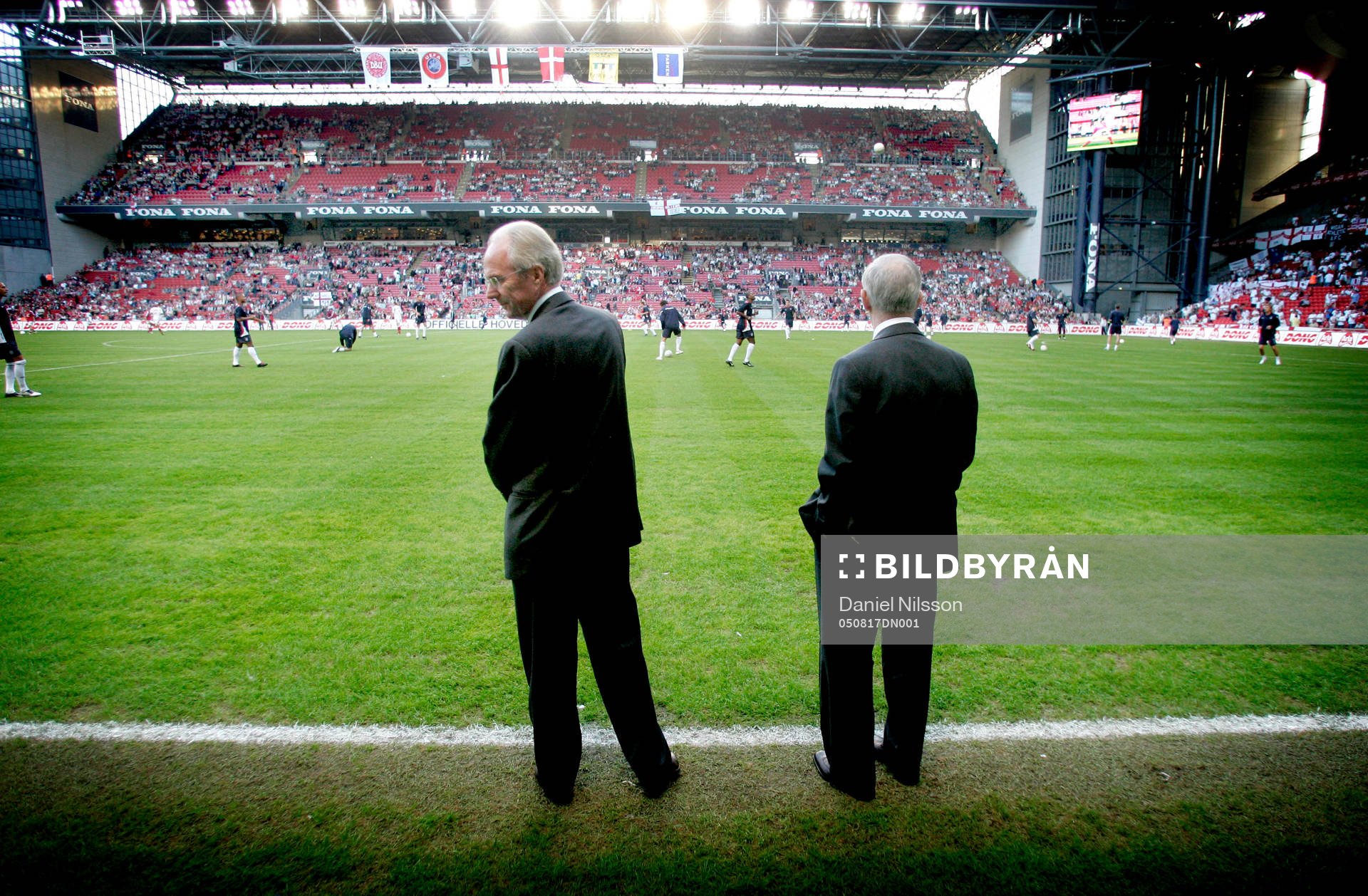  Arena Parken, Sven-Göran Eriksson (Sven Göran Eriksson), tränare England och Tord Grip Assisterande tränare.