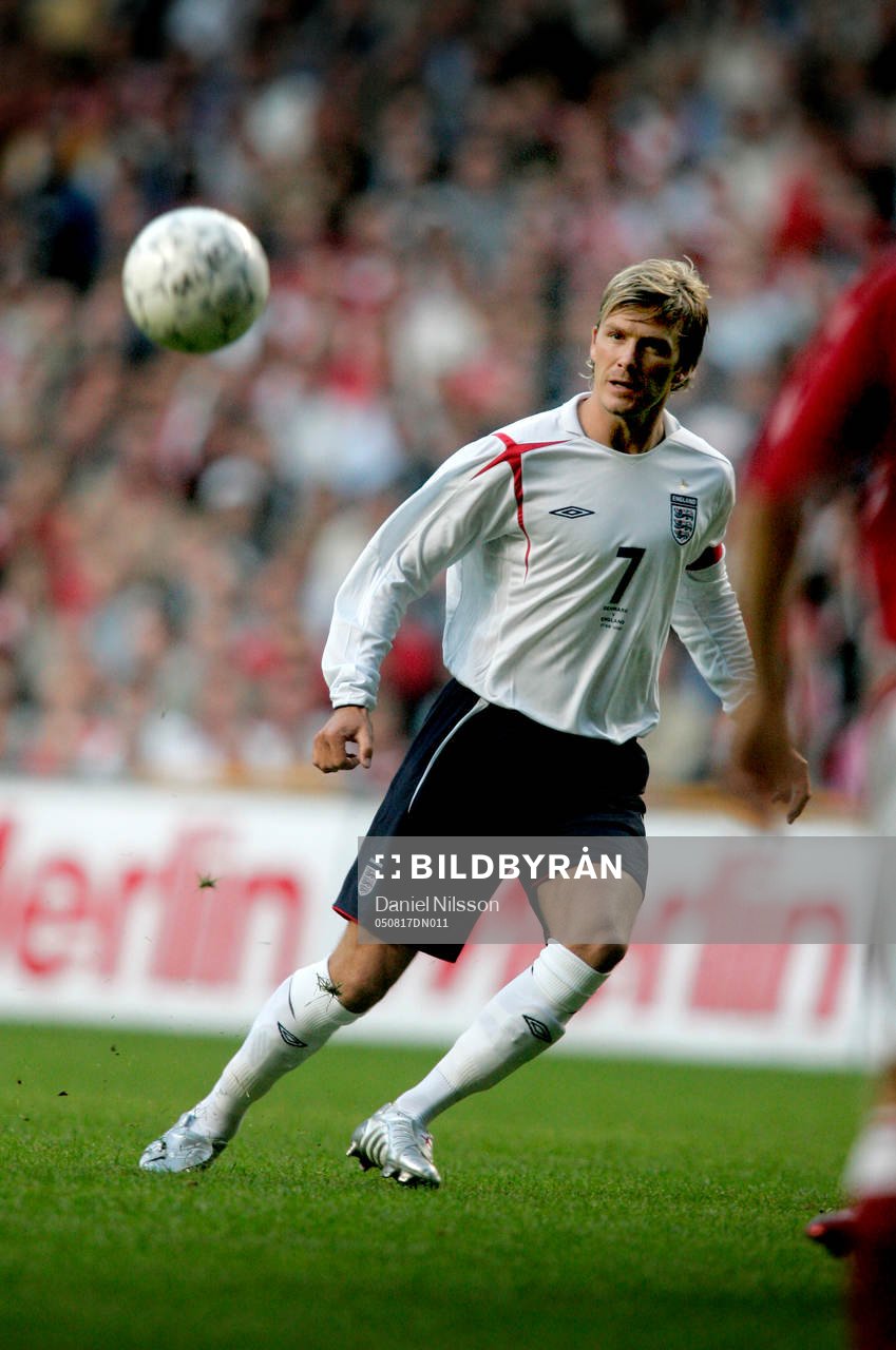 Danmark - England: David Beckham, England
