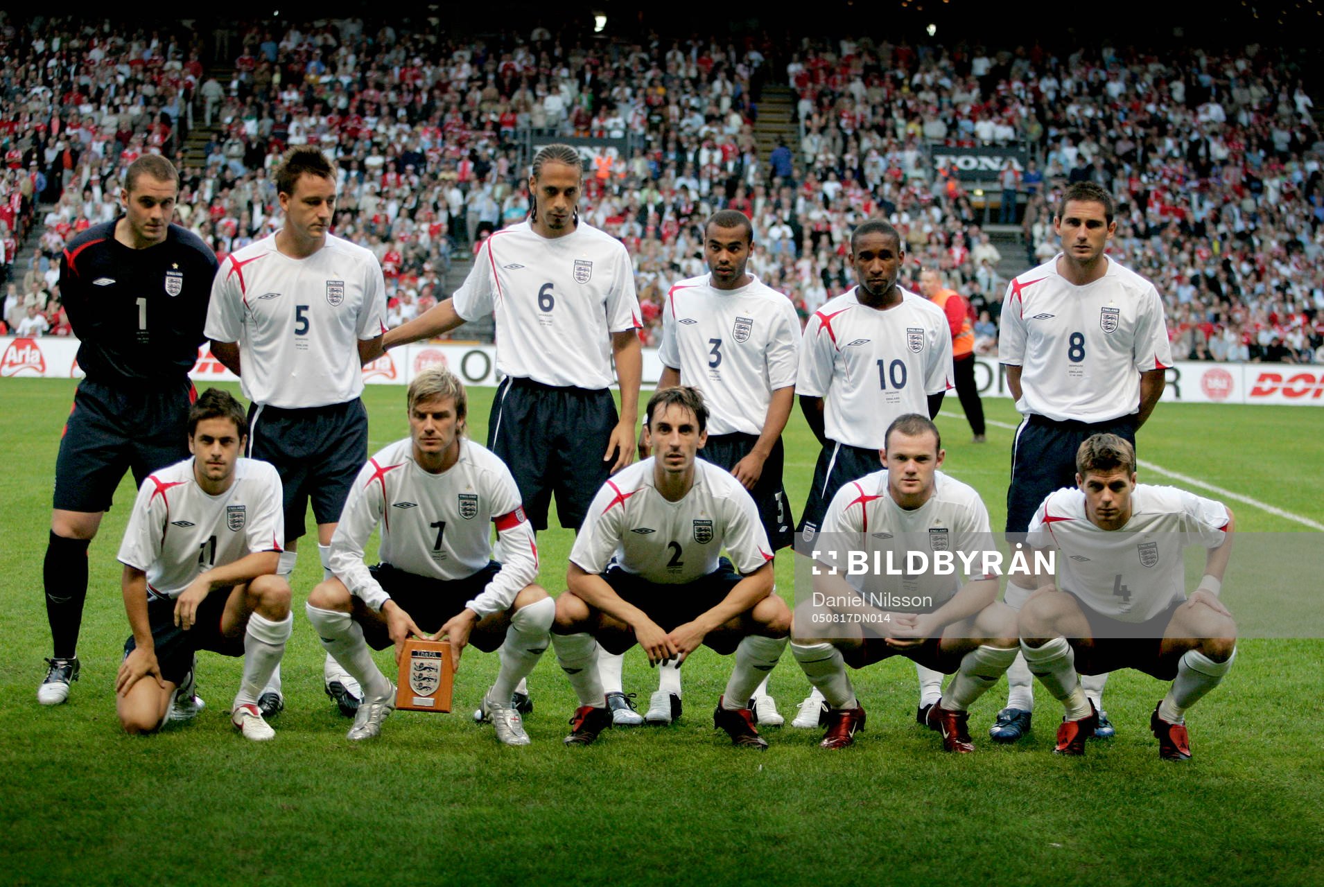 Fotboll, lagbild, startelva, England,  Överst från