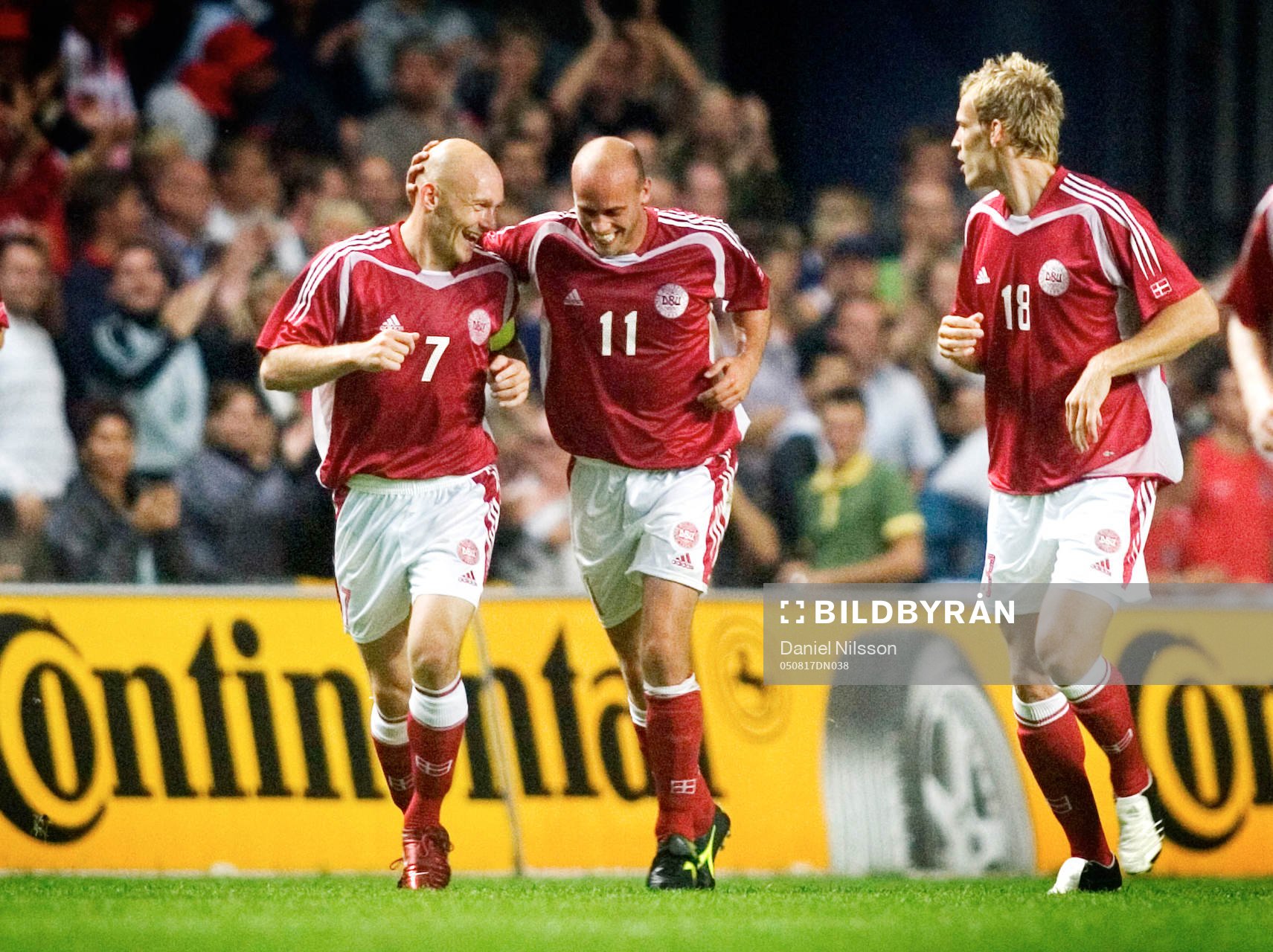 Thomas Gravesen, Claus Jensen och Sören Larsen, Danmark,