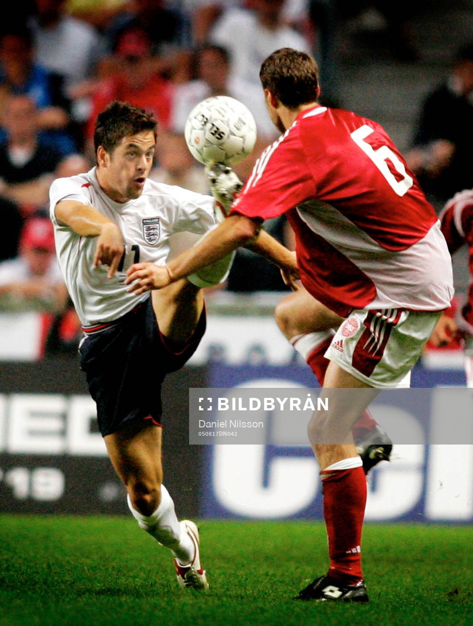Joe Cole, England och Brian Priske, Danmark