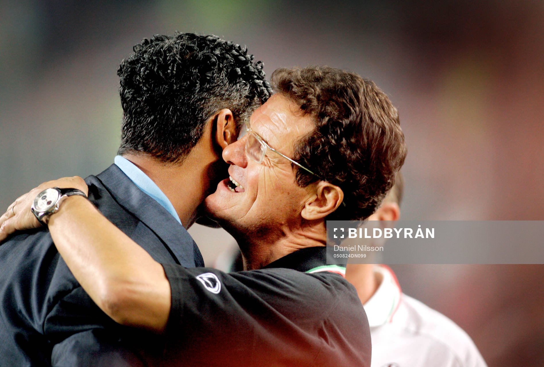   Barcelona - Juventus: Frank Rijkaard, tränare Barcelona och Fabio Capello, tränare Juventus.