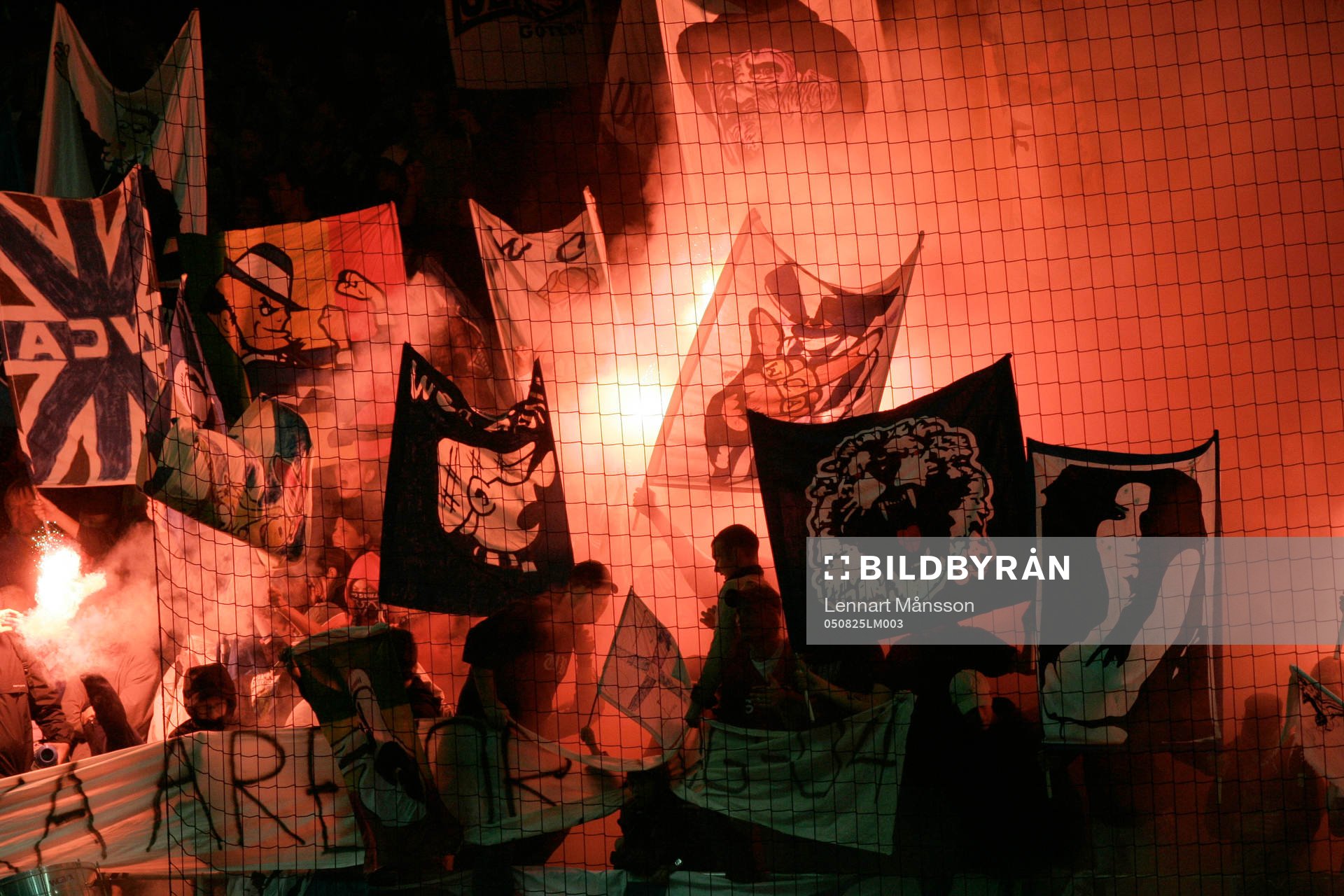 Tifo, fans, supporter, bengalisk eld