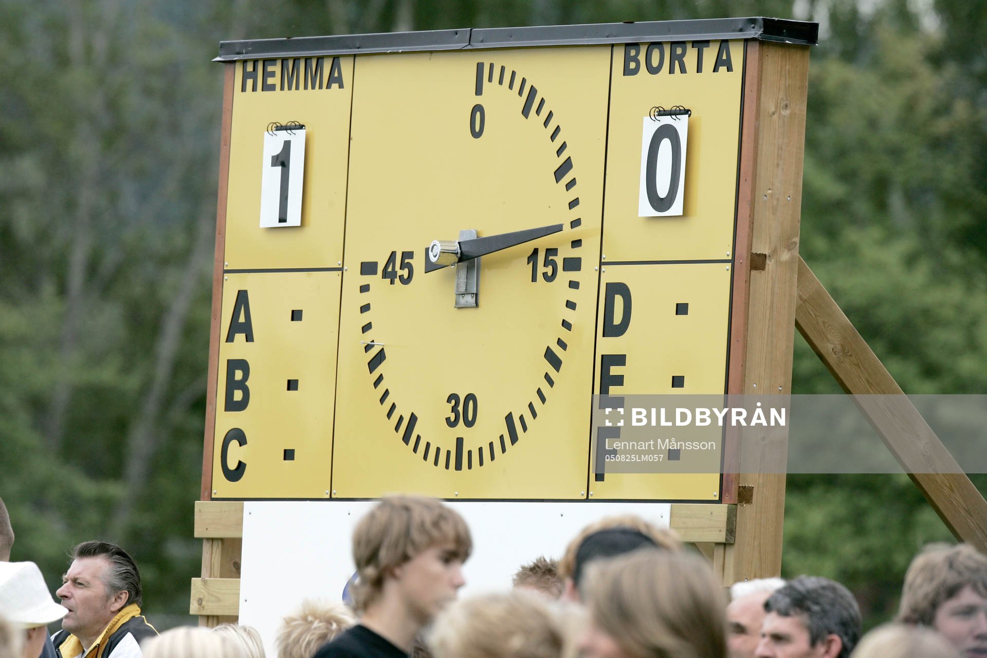 Resultat, resultattavla, klocka