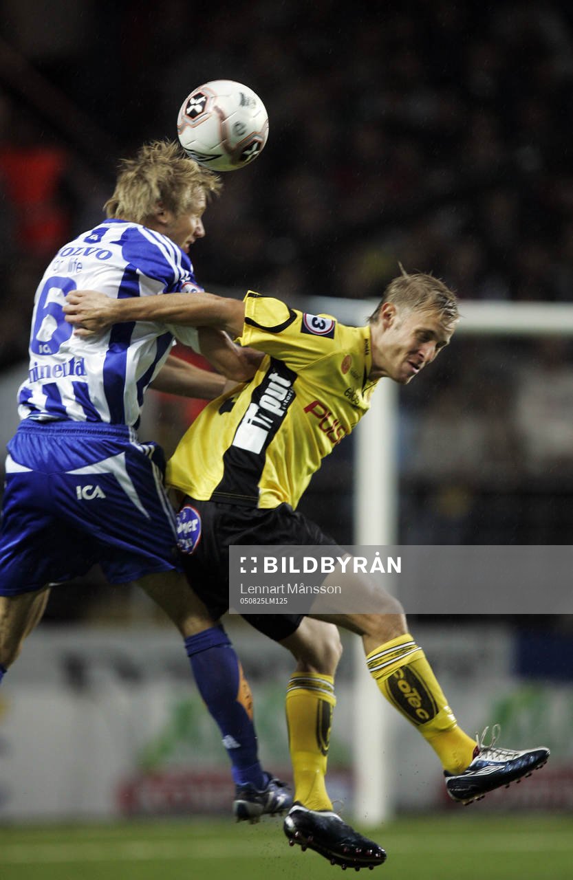 Fotboll, Allsvenskan, Elfsborg - IFK Göteborg: Adam Johansson, Göteborg och Andreas Klarström, Elfsborg