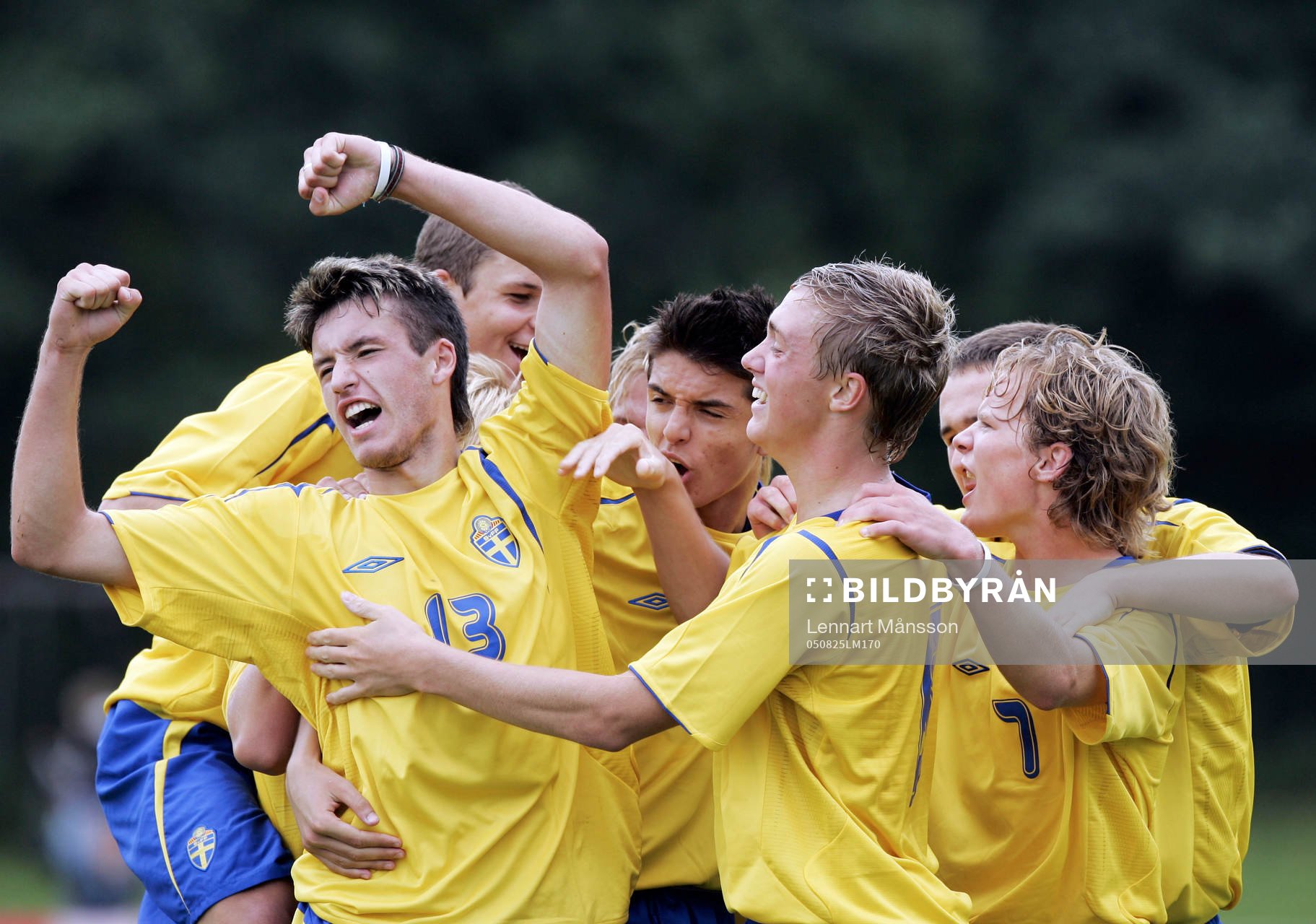 Fotboll, P 89 (P 16), Sverige, Amir Suljic, jubel, . Fisnik