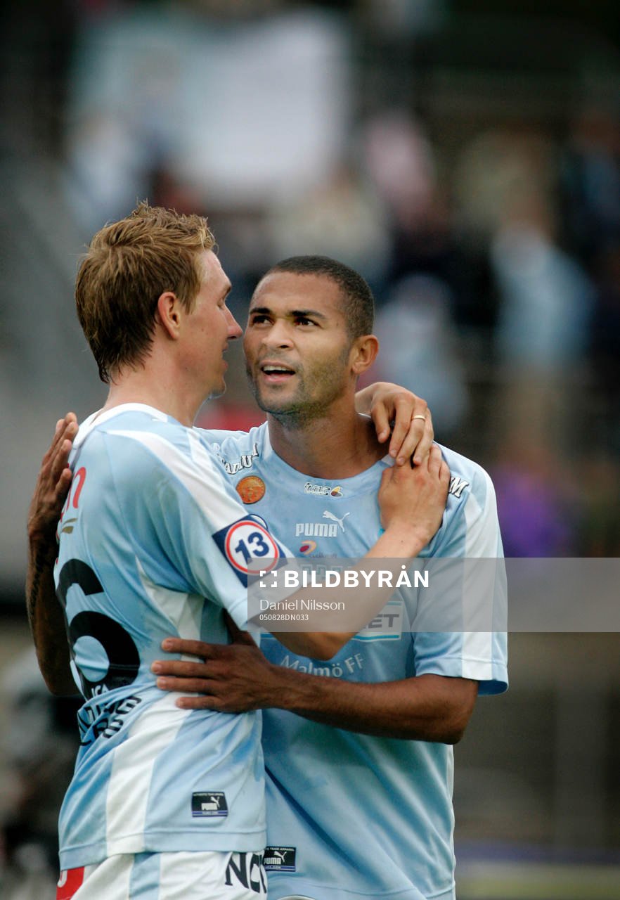 Afonso Alves, Malmö gjorde 1-0. Jubel med Marcus Pode