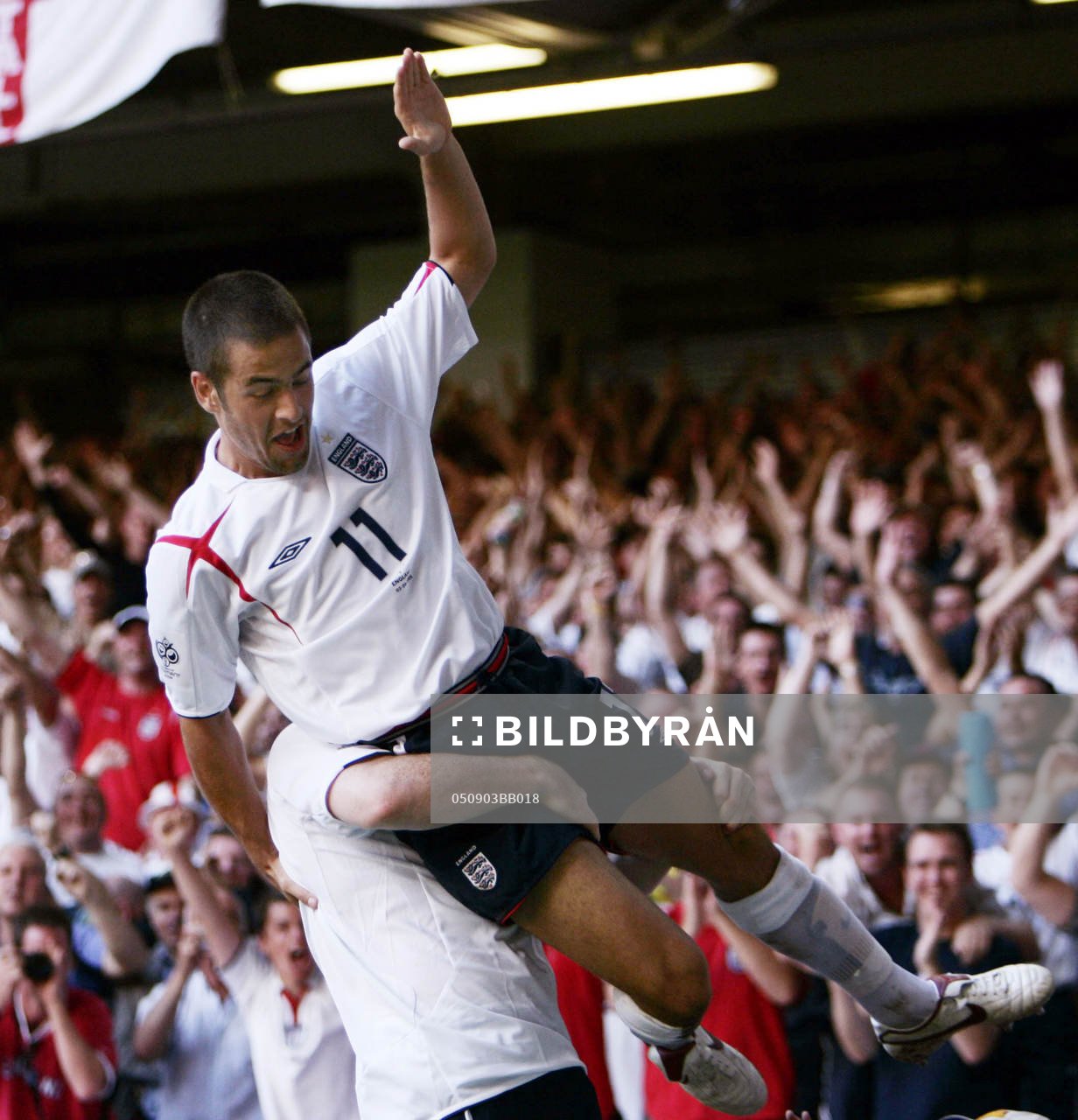 Joe Cole, England (Jubel)