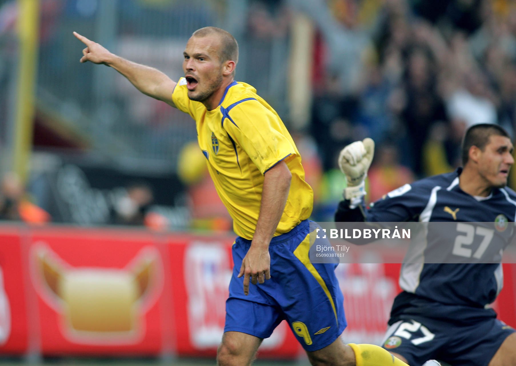  Fredrik Ljungberg, Sverige, jubel.