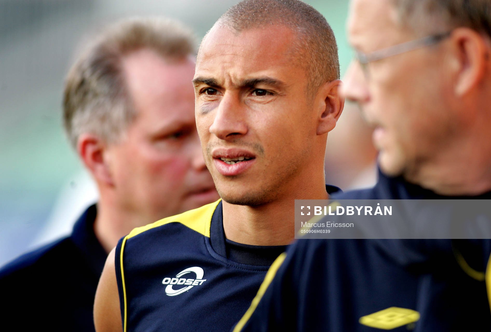 Henrik Larsson och Lars Lagerbäck, förbundskapten,