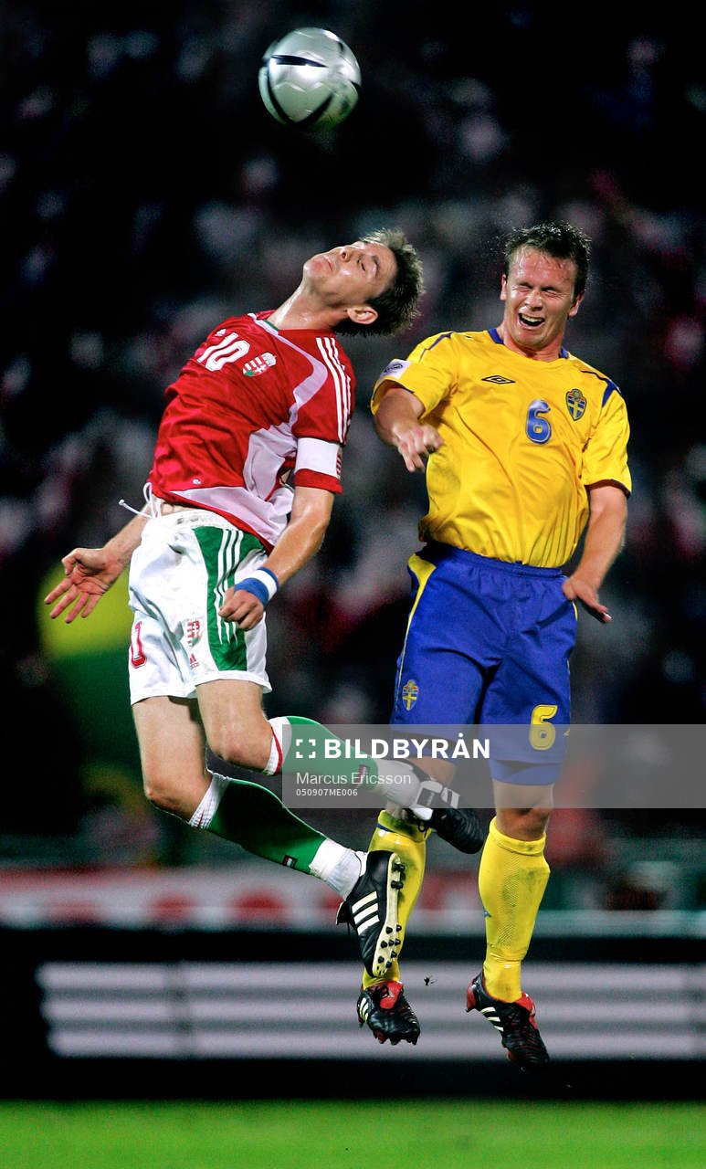 Zoltan Gera i nickduell med Tobias Linderoth