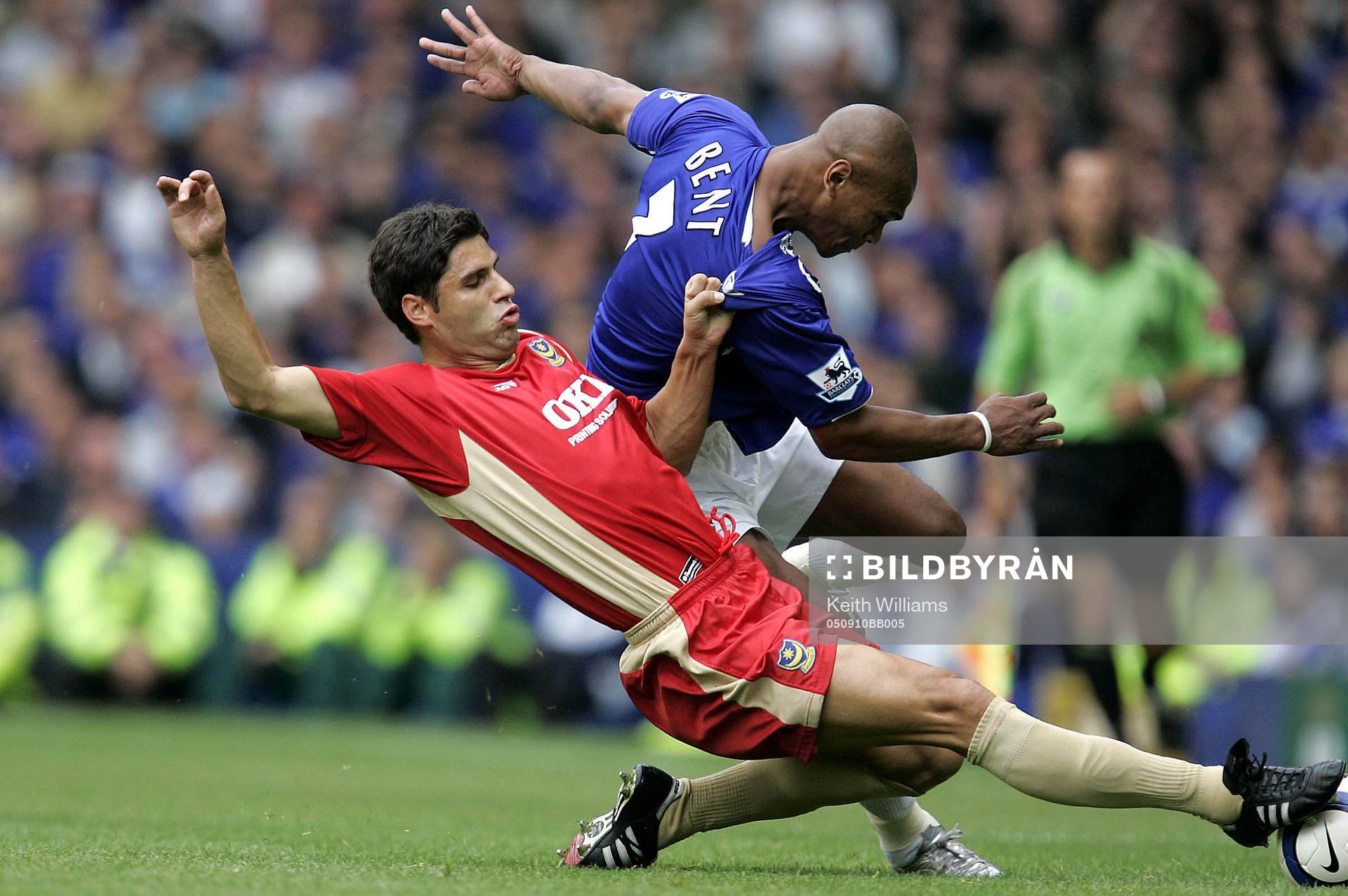 Fotboll, engelsk, Premier League, Everton - Portsmouth
