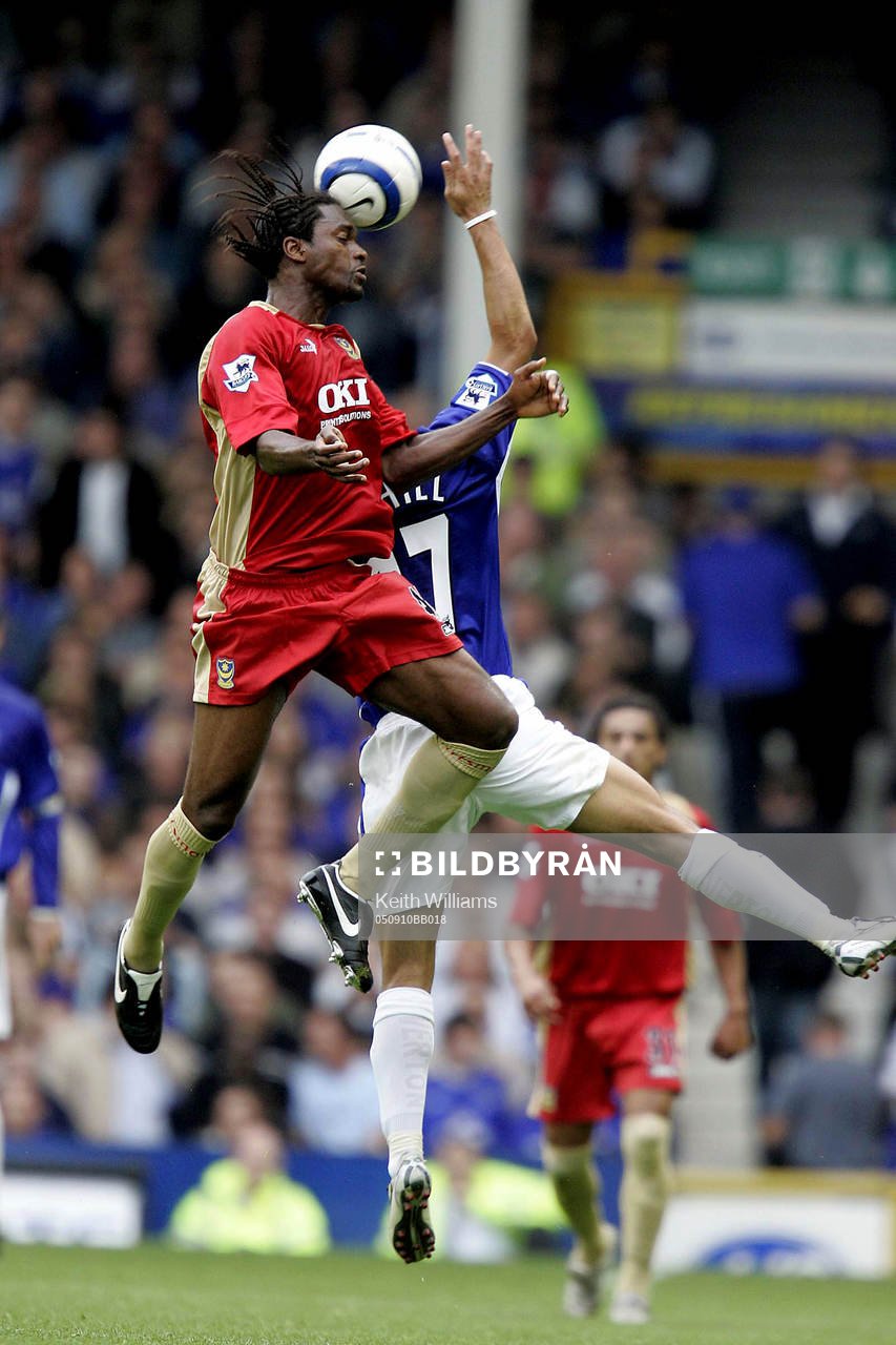 Saif Diao, portsmouth och Tim Cahill, Everton