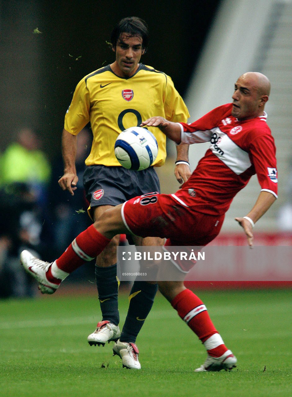 Massimo Maccarone, Middlesbrough och Robert Pires, Arsenal