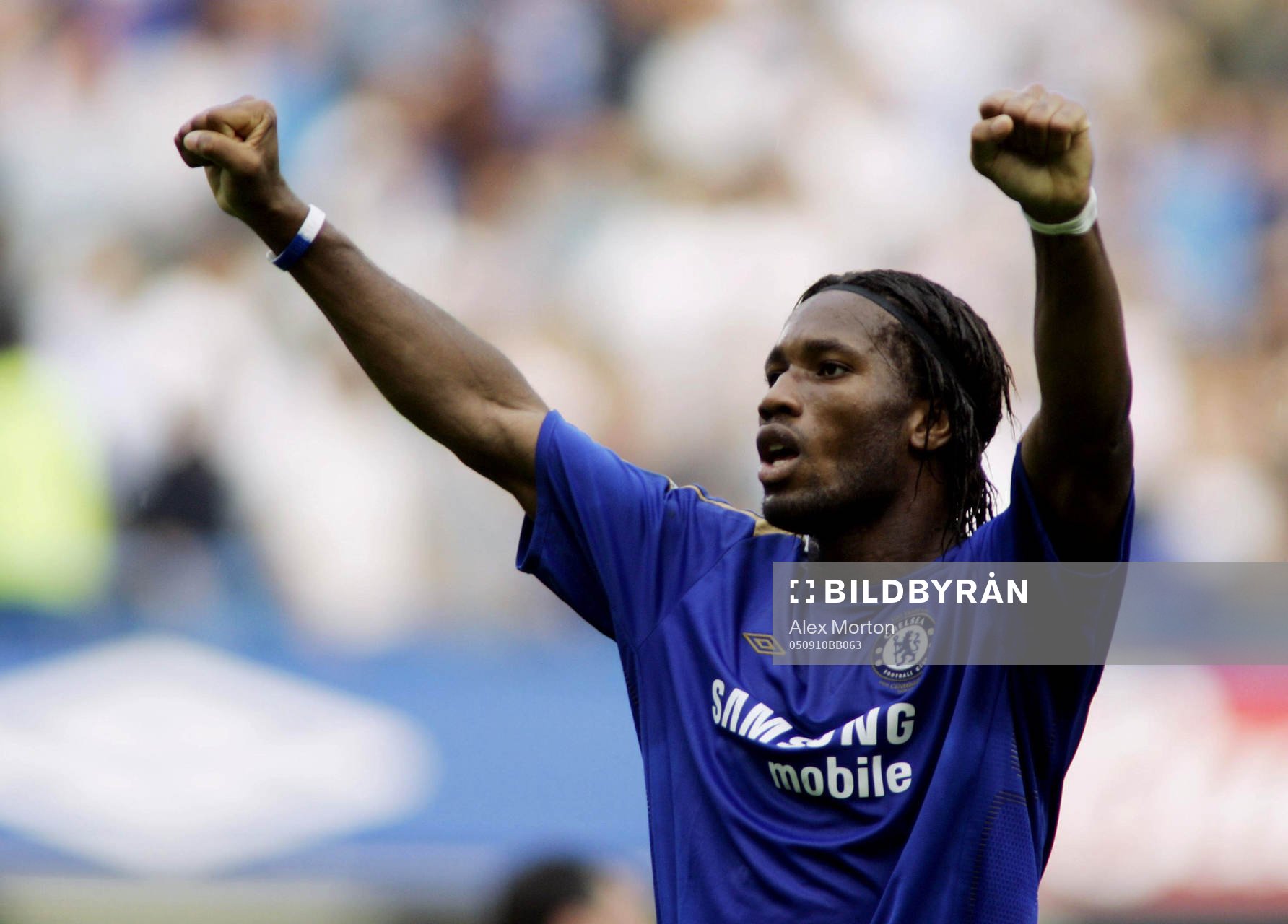  Didier Drogba, Chelsea, jubel.