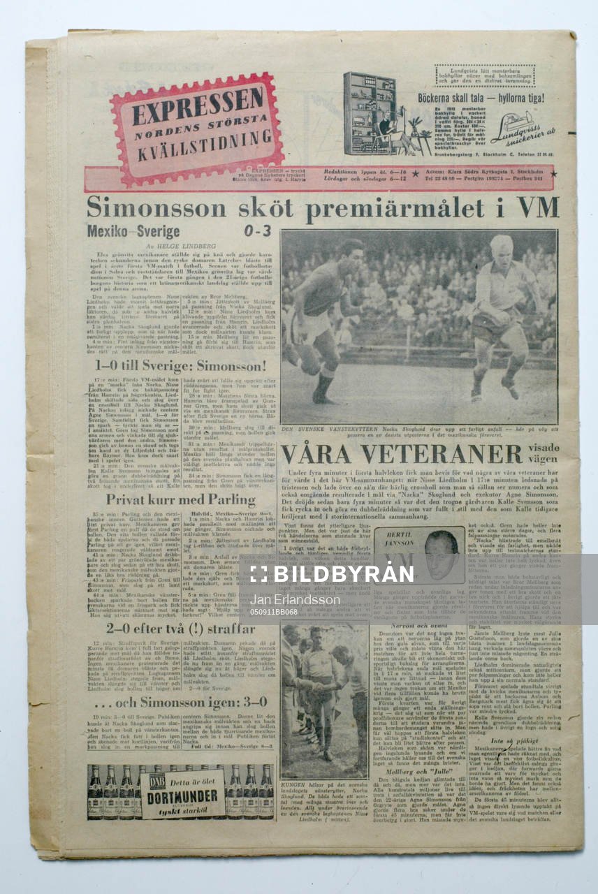 Fotboll, VM, 1958, Souvenir