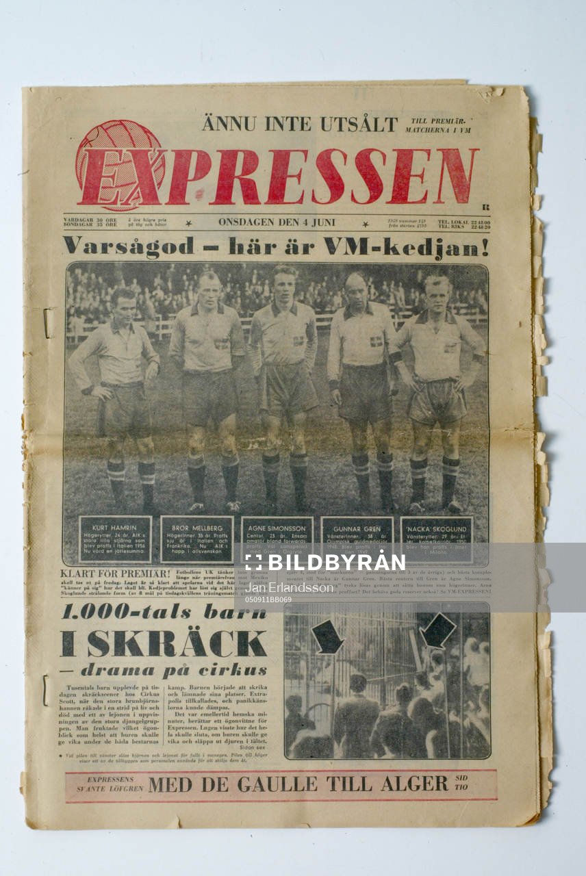 Fotboll, VM, 1958, Souvenir