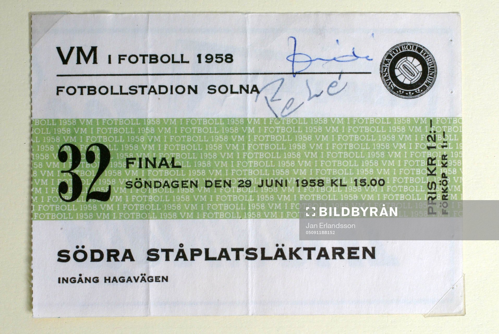 Fotboll, VM, 1958, Souvenir