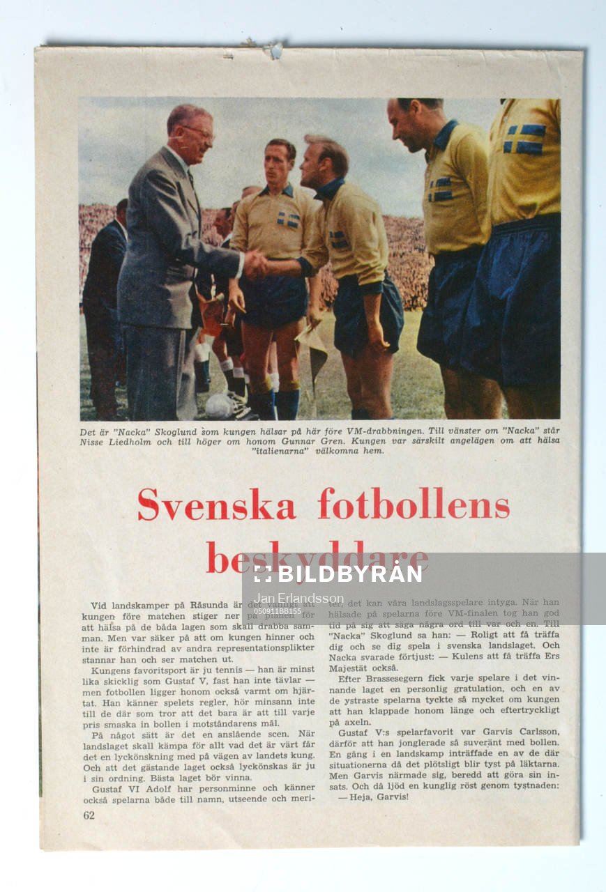 Fotboll, VM, 1958, Souvenir