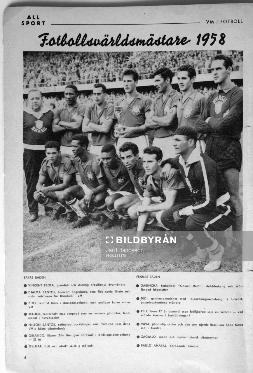 Fotboll, VM, 1958, Souvenir