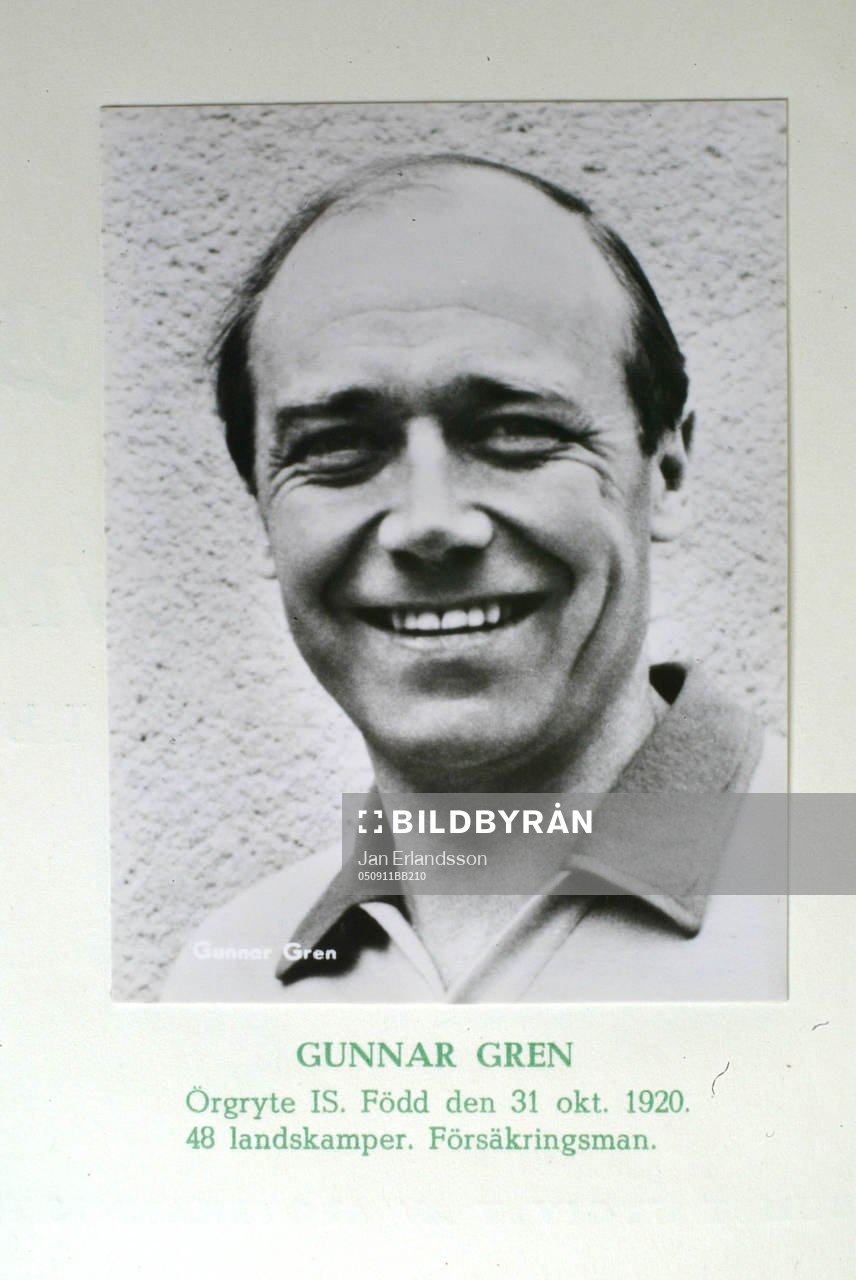 Fotboll, VM, 1958, Souvenir. Gunnar Gren