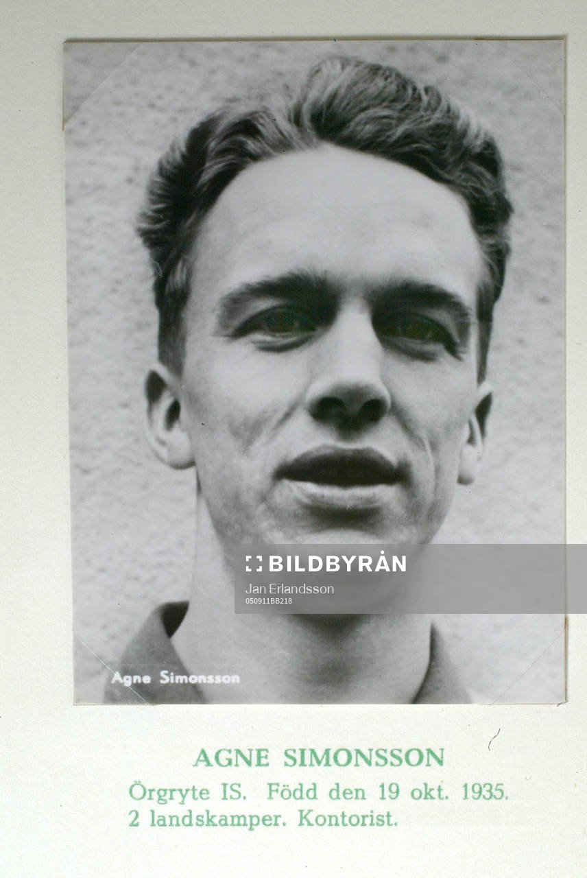Fotboll, VM, 1958, Souvenir. Agne Simonsson