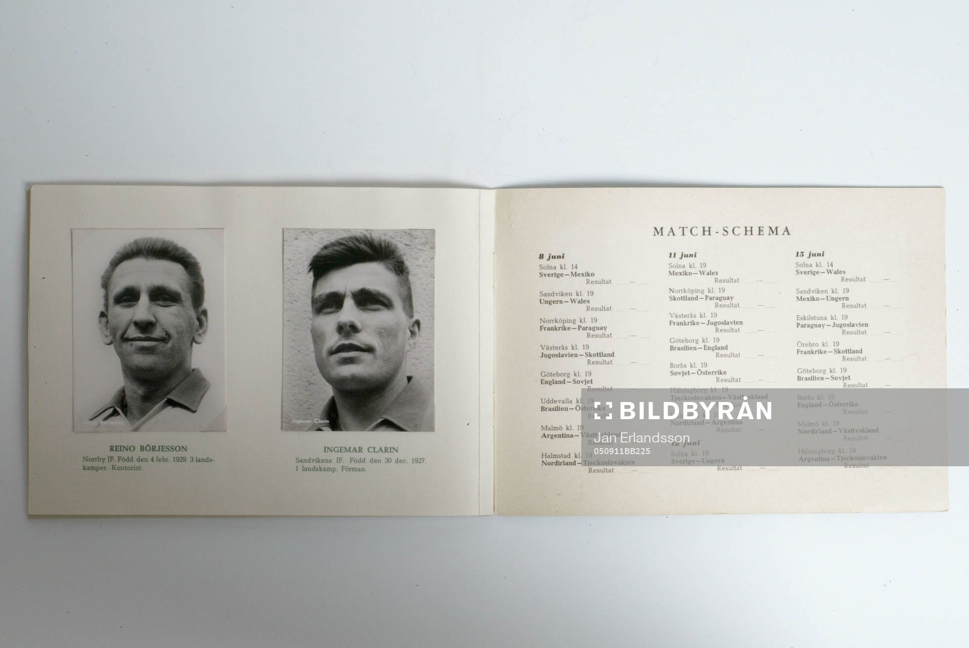 Fotboll, VM, 1958, Souvenir