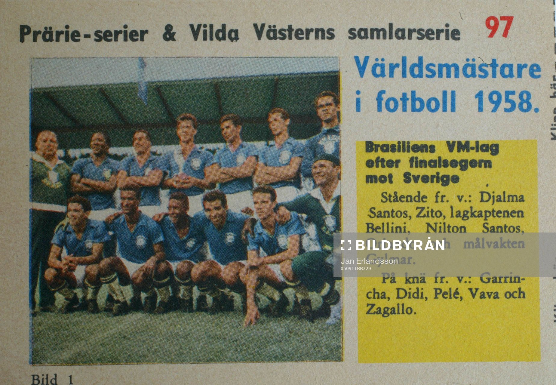 Fotboll, VM, 1958, Souvenir