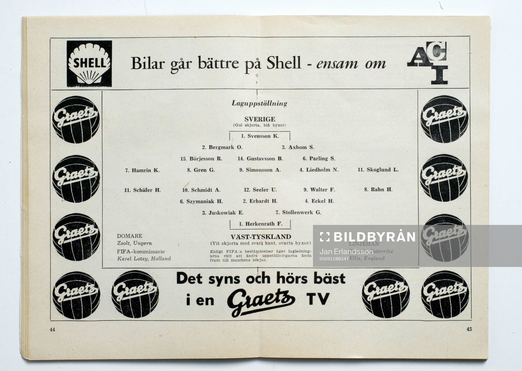 Fotboll, VM, 1958, Souvenir