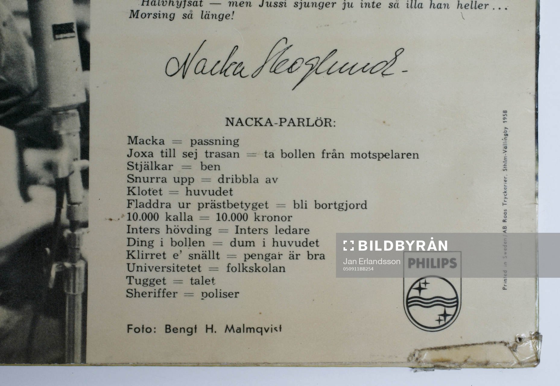 Fotboll, VM, 1958, Souvenir