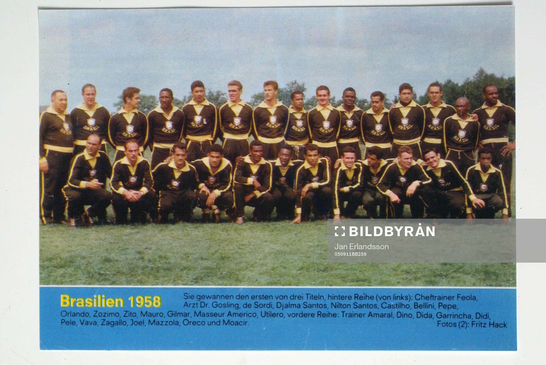 Fotboll, VM, 1958, Souvenir