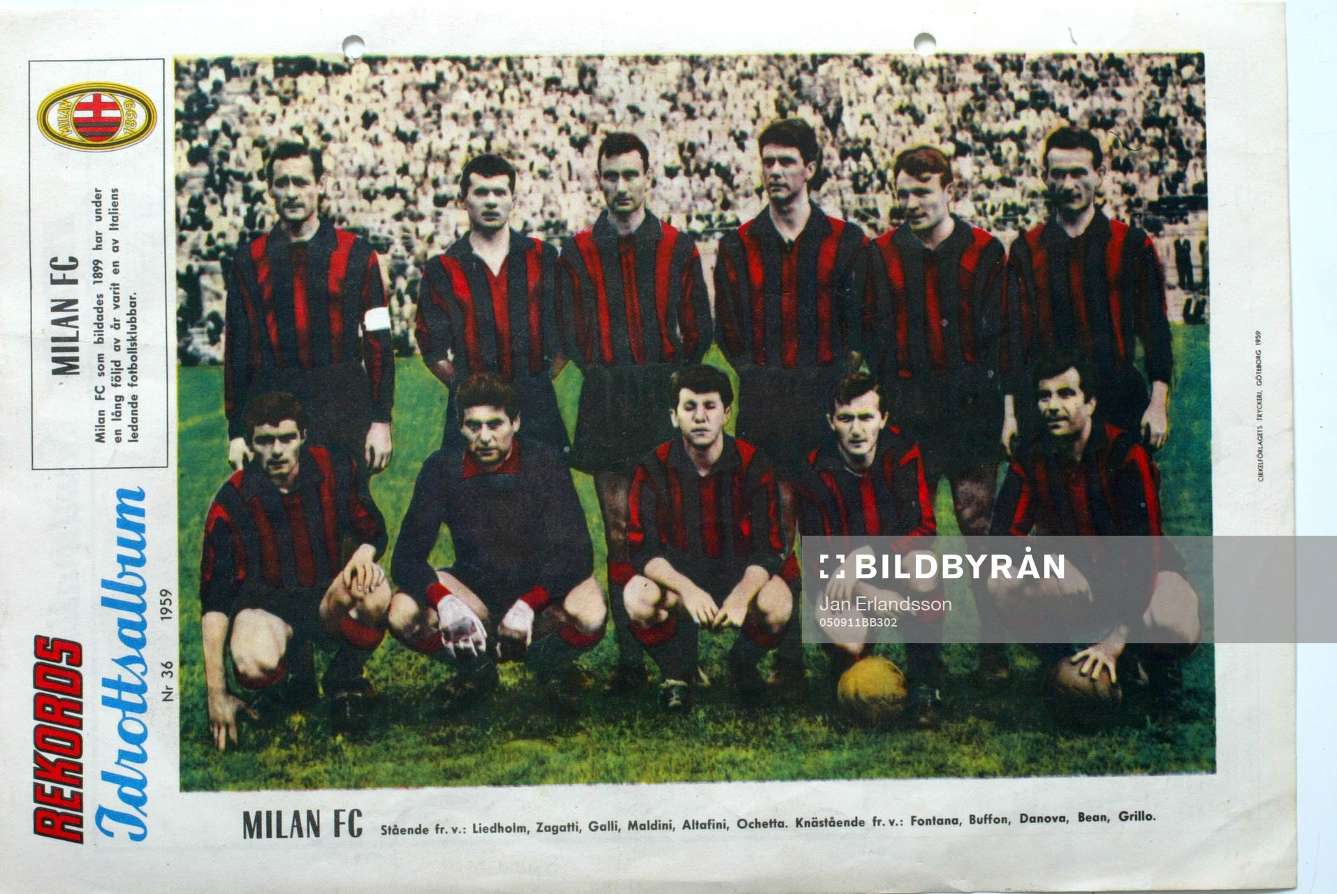 Fotboll, VM, 1958, Souvenir