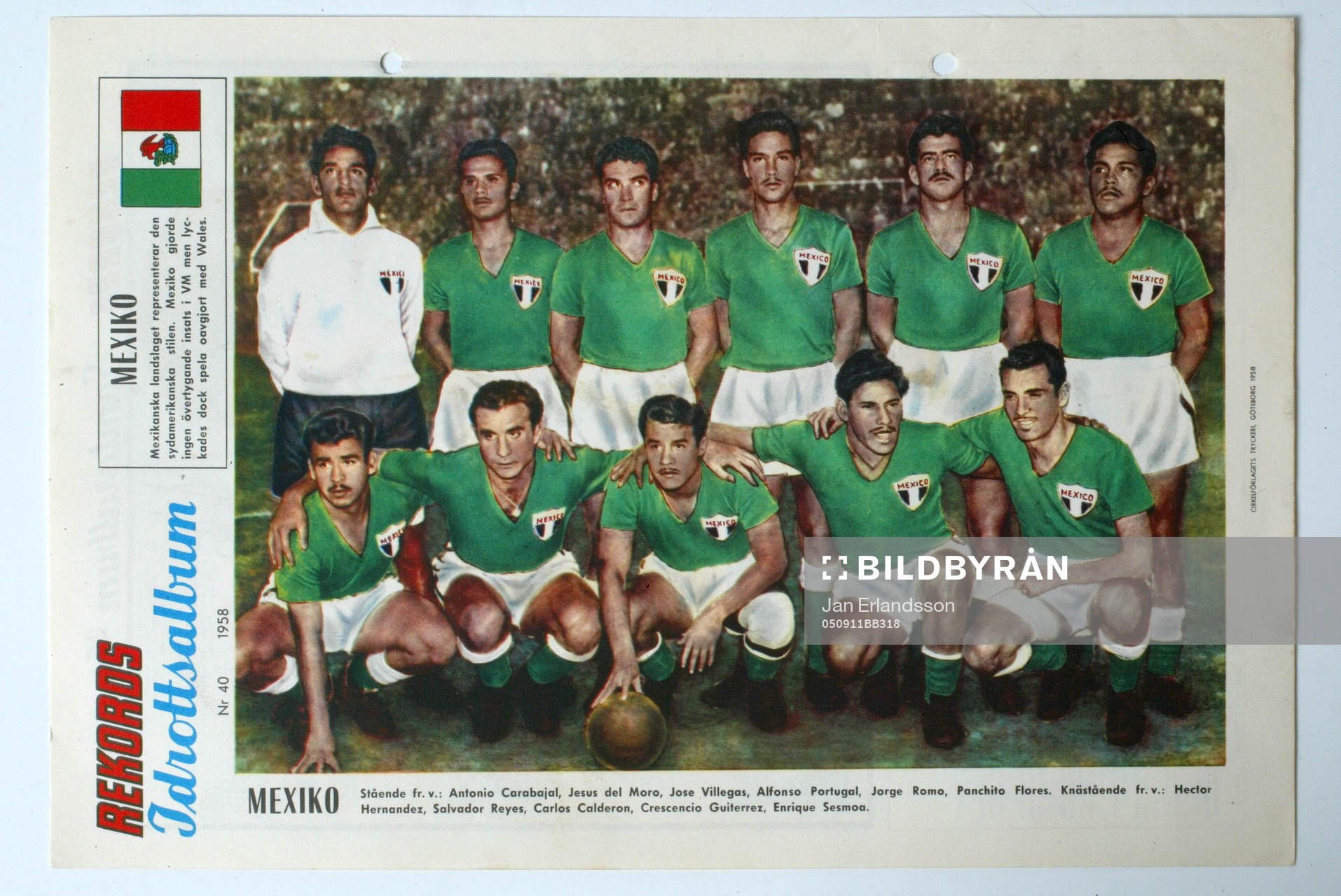 Fotboll, VM, 1958, Souvenir