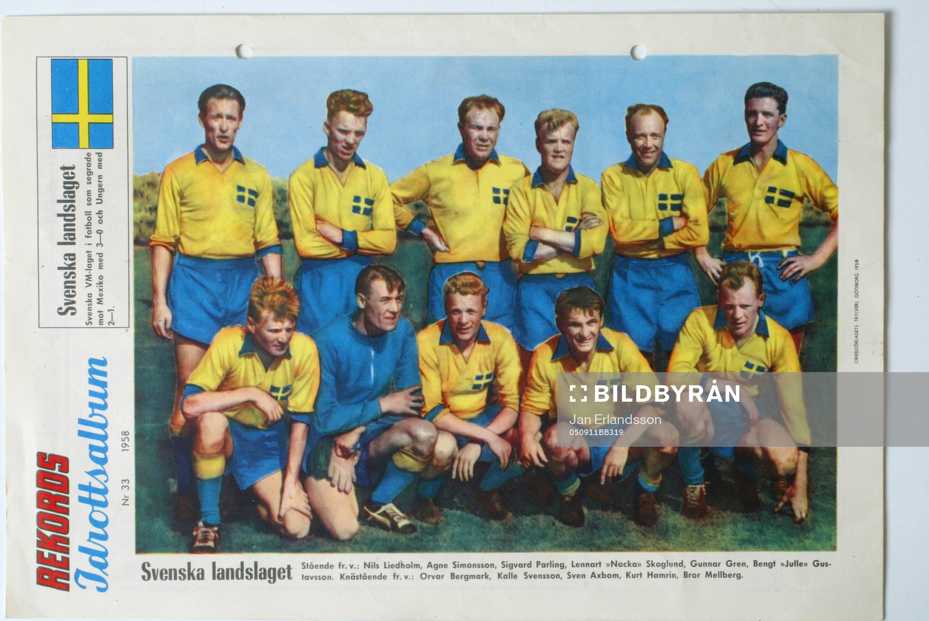 Fotboll, VM, 1958, Souvenir