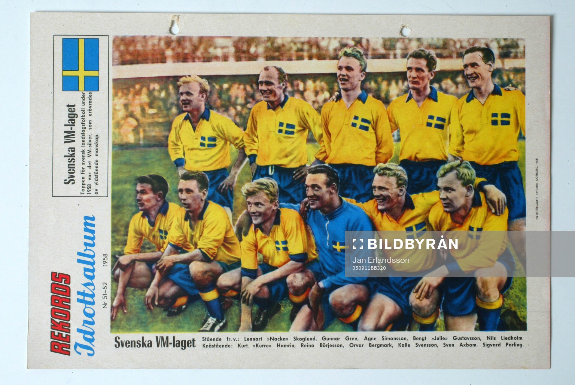 Fotboll, VM, 1958, Souvenir