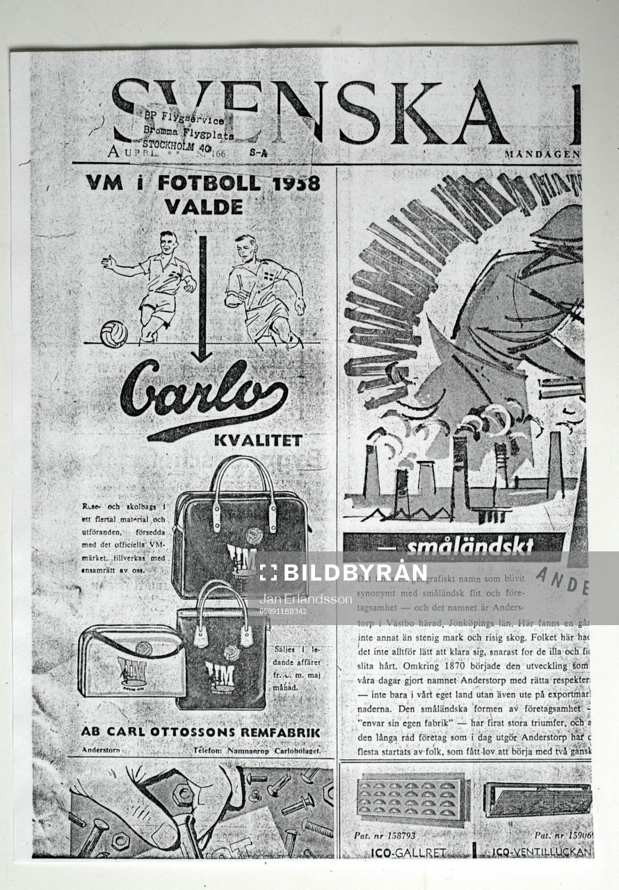 Fotboll, VM, 1958, Souvenir