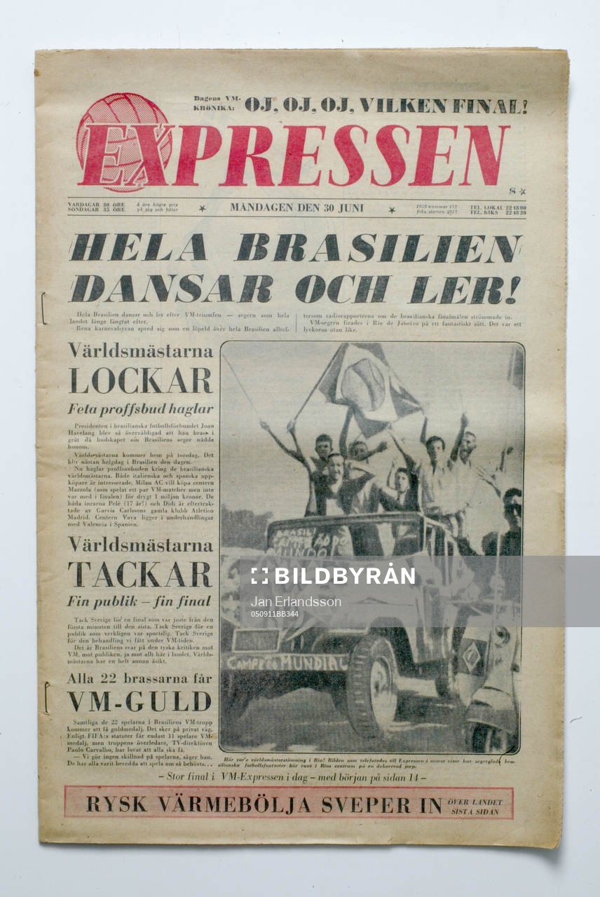 Fotboll, VM, 1958, Souvenir