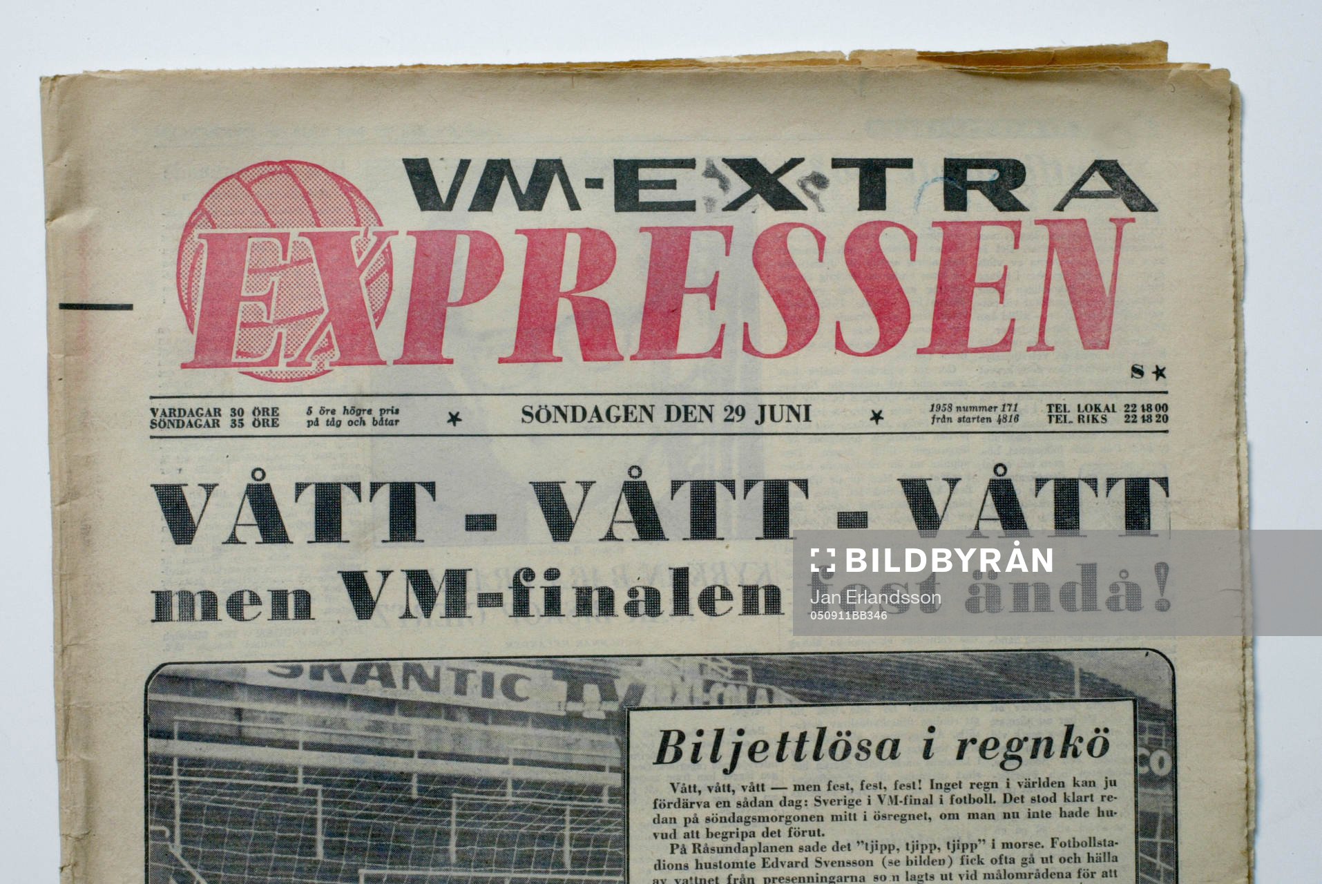 Fotboll, VM, 1958, Souvenir
