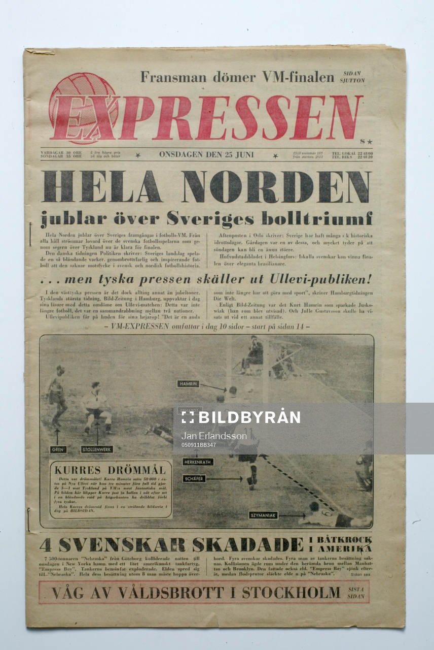 Fotboll, VM, 1958, Souvenir