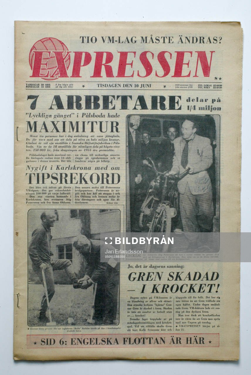 Fotboll, VM, 1958, Souvenir
