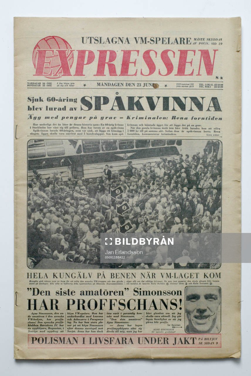Fotboll, VM, 1958, Souvenir