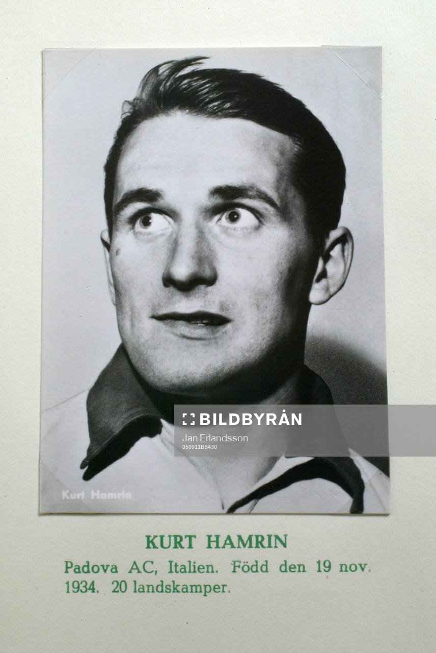 Fotboll, VM, 1958, Souvenir. Kurt Hamrin