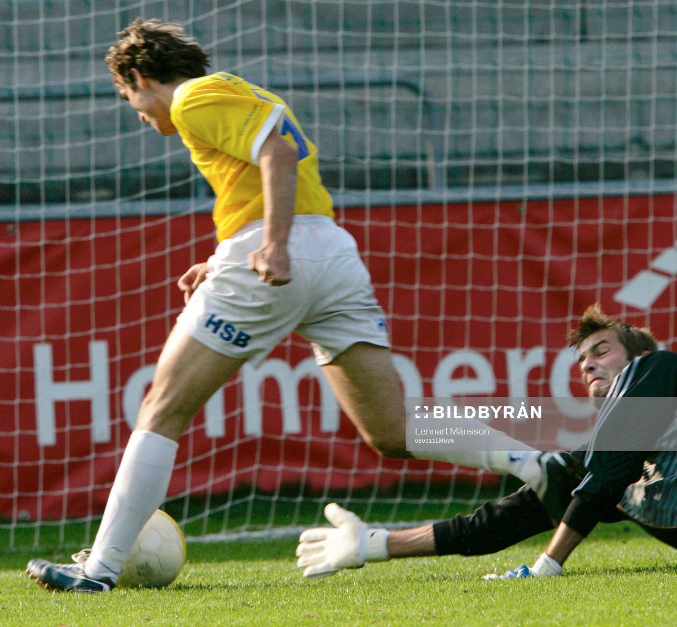 Joel Ringström, målvakt i Hässleholm, rundas