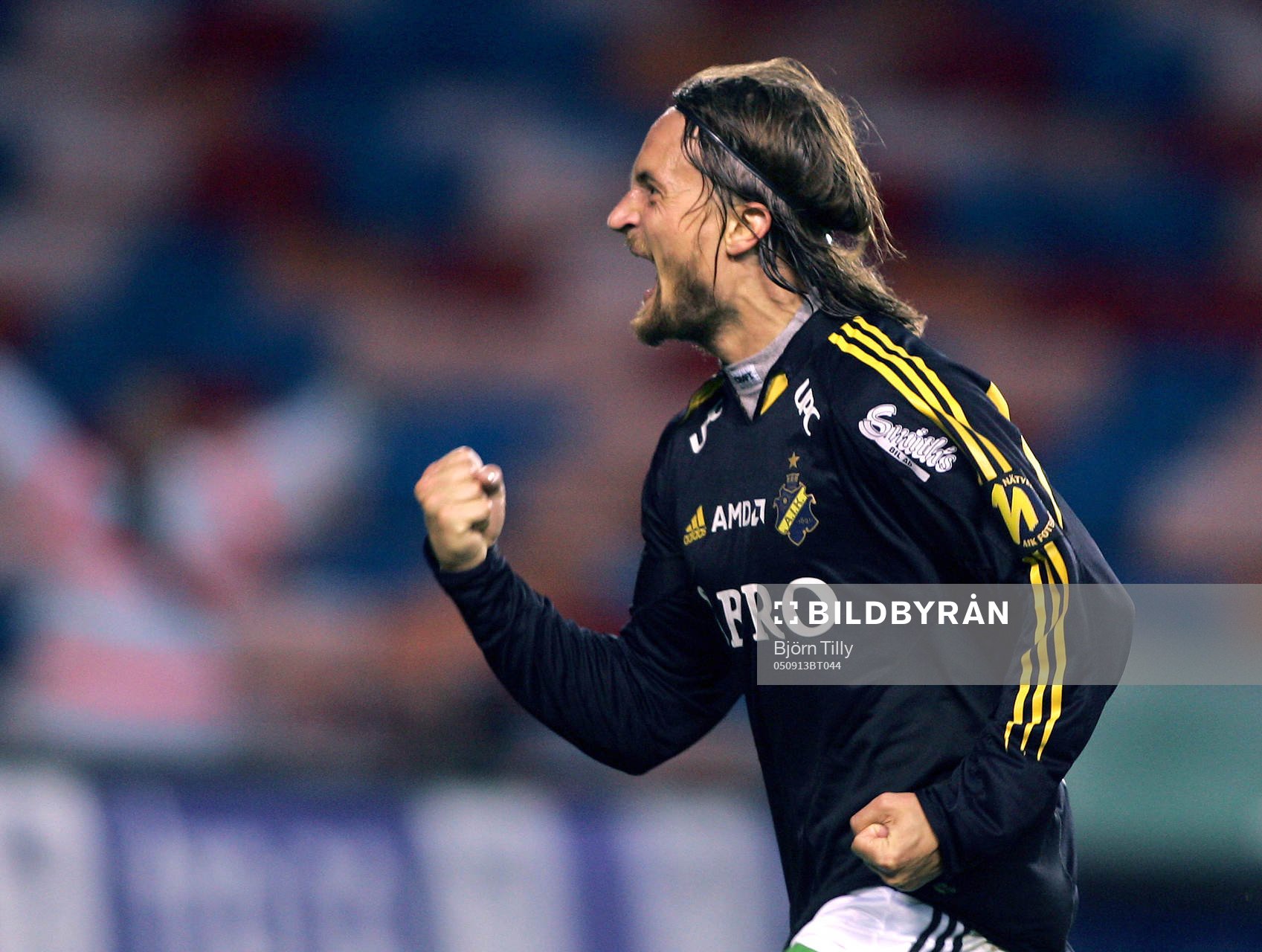  Mats Rubarth, AIK, jubel efter 2-0.