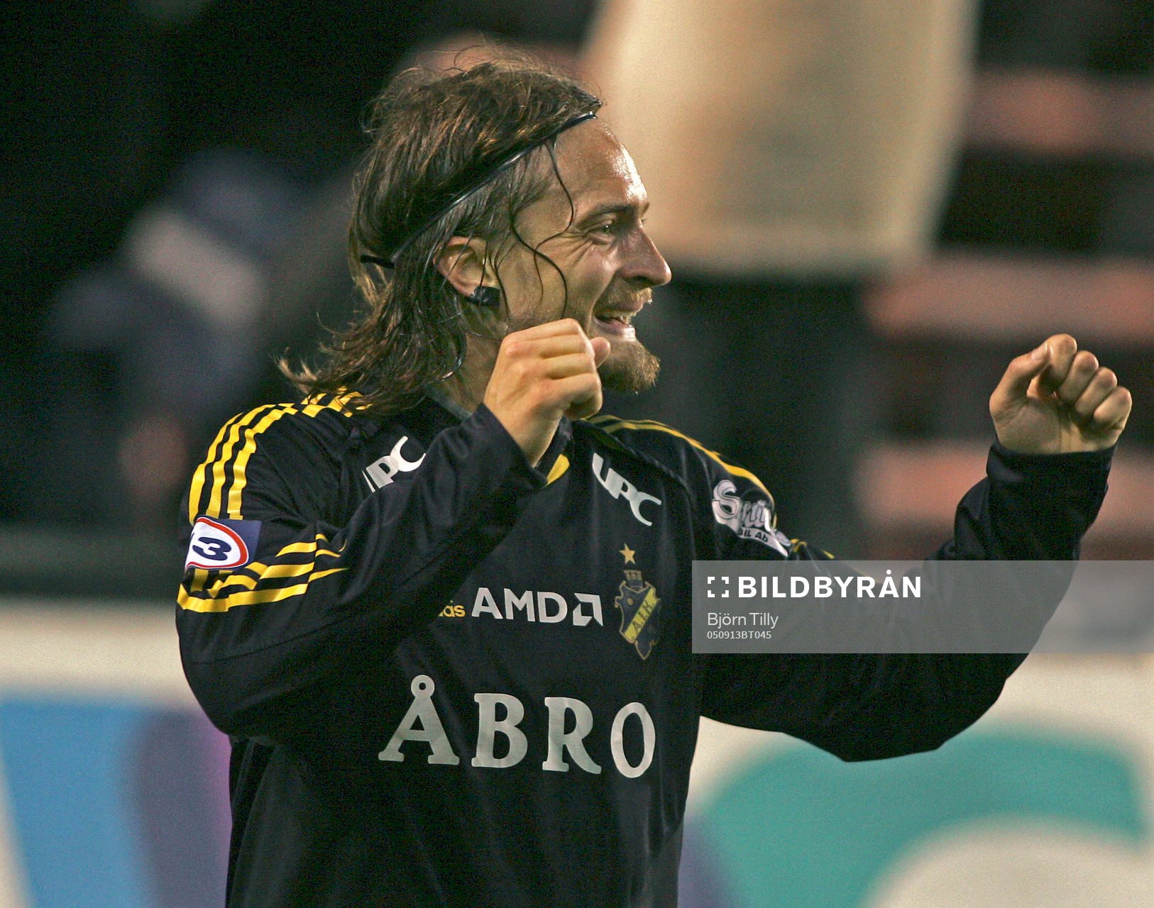  Mats Rubarth, AIK, jubel efter 2-0.