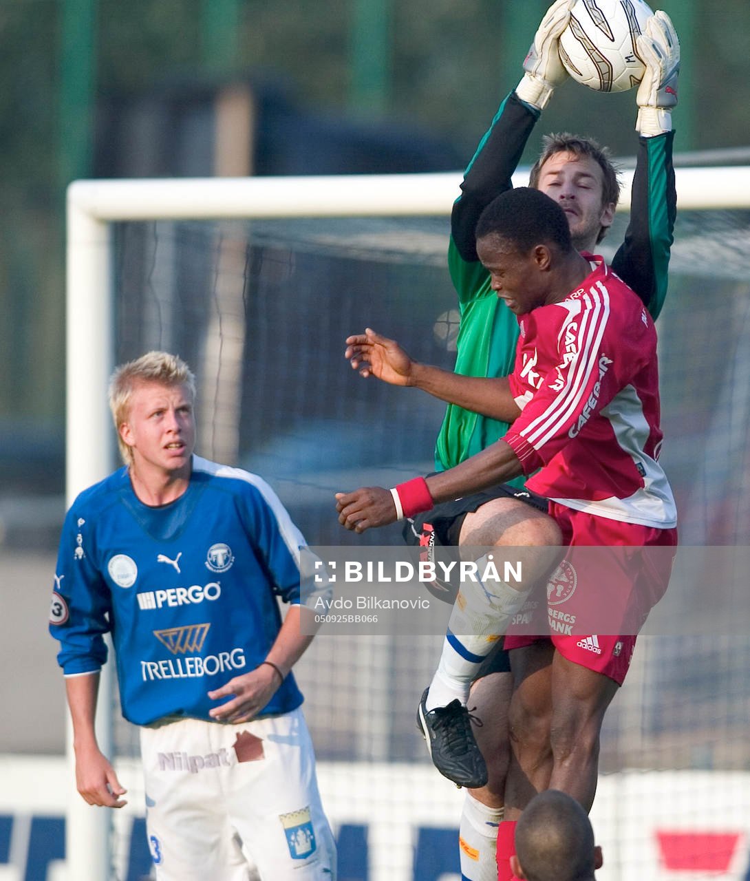Rickard Rickardson, målvakt och Dennis Melander,