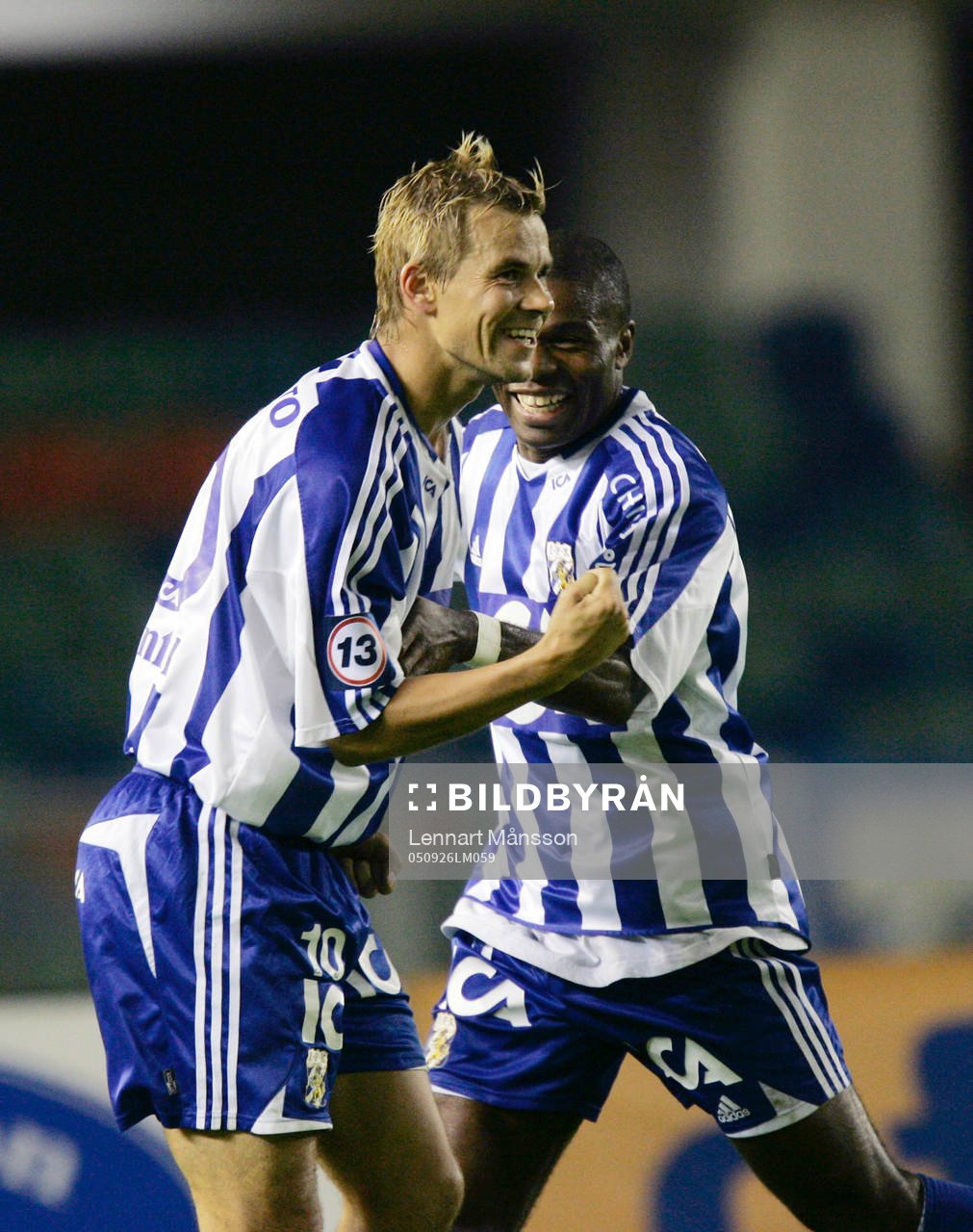 Niclas Alexandersson och Samuel Wowoah, jubel