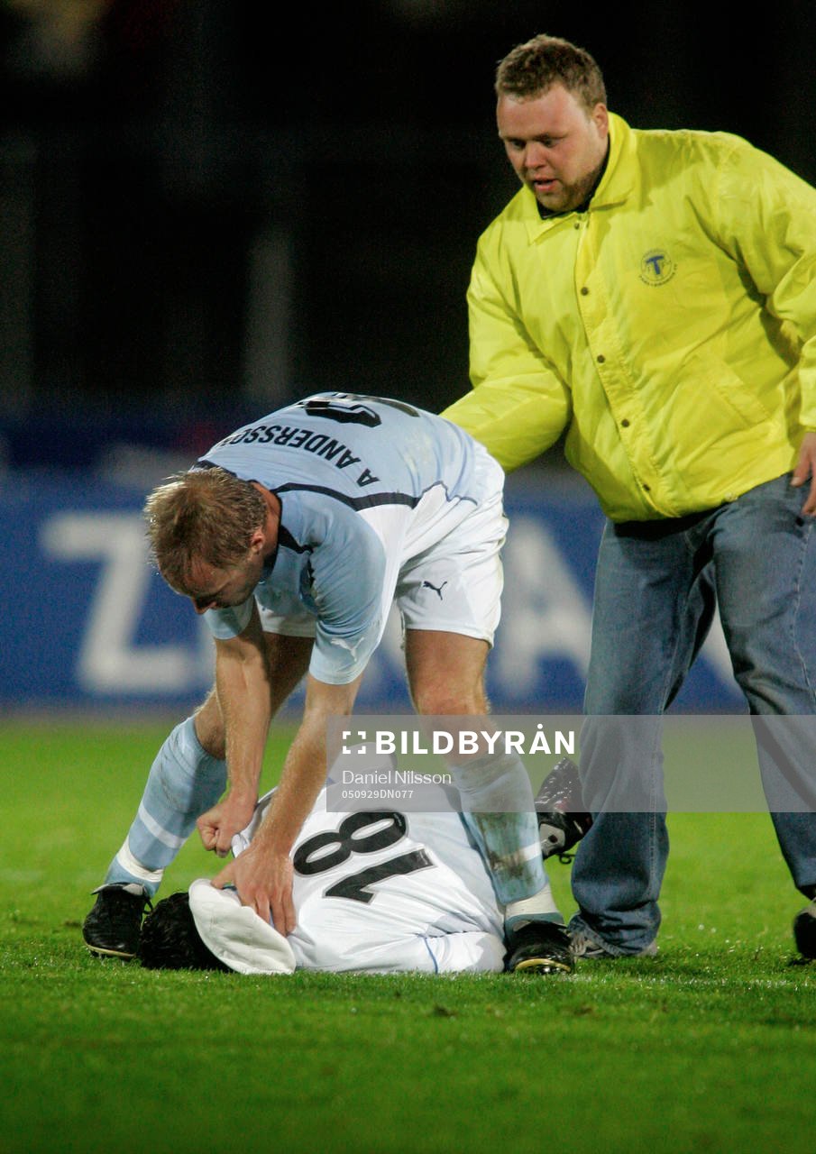 Anders Andersson, Malmö, stoppade en turkisk huligan som
