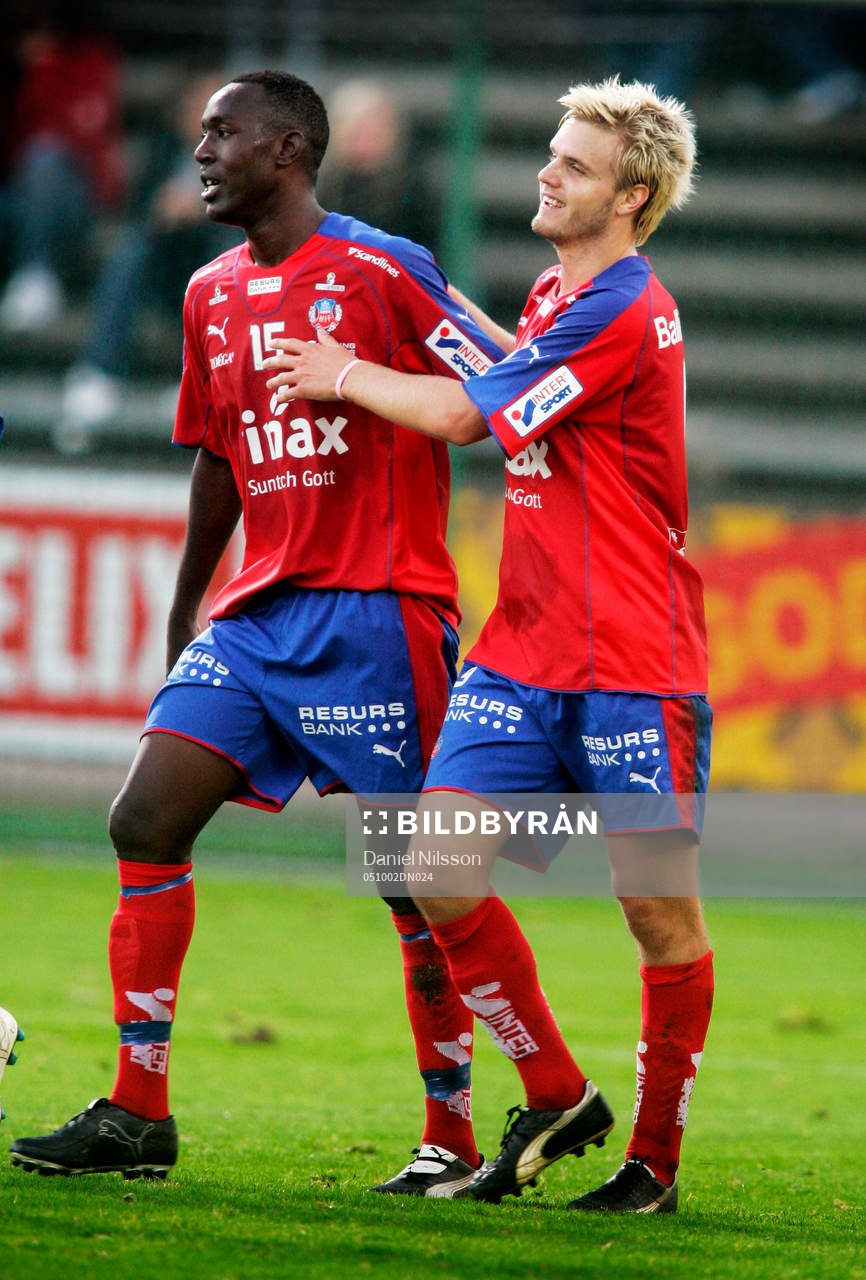Helsingborgs Olivier Karekezi och Andreas Dahl, gjorde var